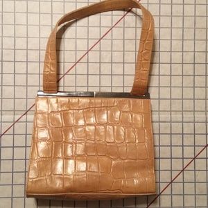 Jones New York tan leather handbag.